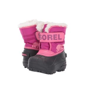 Sorel kids snow commander pink snow boots
